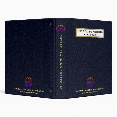 Navy Blue Family Trusts Estate Planning Portfolio 3 Ring Binder