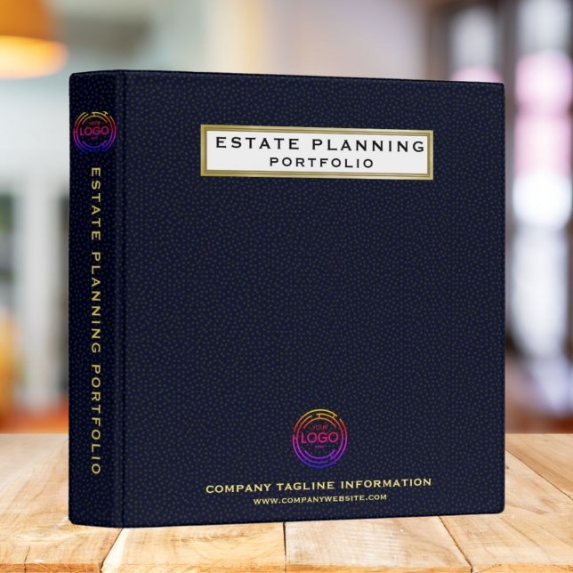 Navy Blue Family Trusts Estate Planning Portfolio 3 Ring Binder (Creator Uploaded)