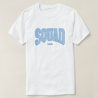 Navy + Blue Faux Glitter SQUAD Bachelorette T-Shirt