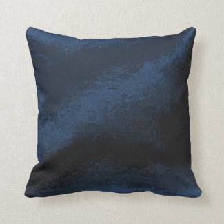 Navy Blue Faux Velvet Print Throw Pillow