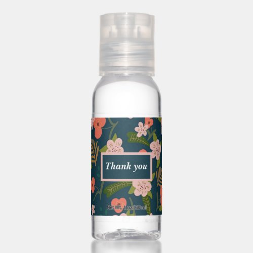 Navy Blue Floral Patch Hand Sanitizers