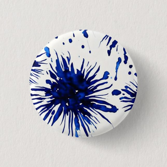 navy blue floral pattern button (Front)