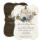 Navy Blue Floral Rustic White Pumpkin Baby Shower