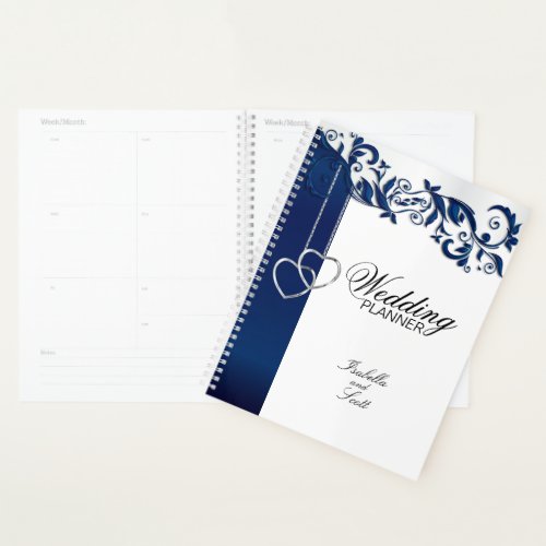 Navy Blue Floral Wedding Design Planner