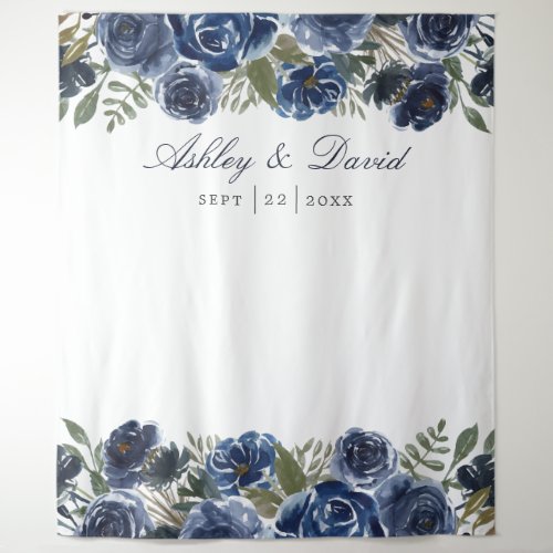 Wedding Photo Backdrops 16 Navy Blue Floral Wedding Photo Booth Backdrop