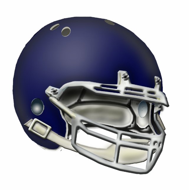 Navy Blue Football Helmet Ornament (Front)