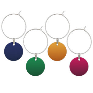 Navy Blue Forest Green Burnt Orange Burgundy Wine Charm