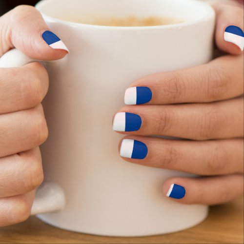 NAVY BLUE FRENCH MANICURE nails Minx Nail Art