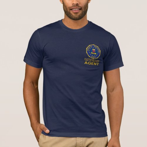 Navy blue FUGITIVE RECOVERY AGENT T shirt
