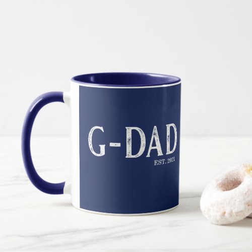 Navy Blue G_Dad Year Established Mug