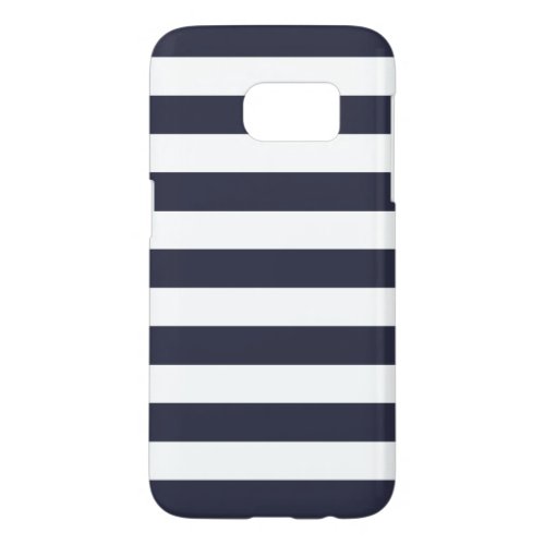 Navy Blue Galaxy S7 Cases _ Nautical Stripe