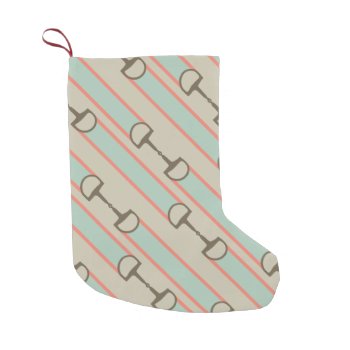 Navy Blue Galloping Horses Pattern Small Christmas Stocking by PaintingPony at Zazzle