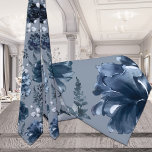 Navy Blue Garden Florals Dusty Blue Wedding  Neck Tie<br><div class="desc">A classic navy blue and dusty blue wedding neck tie featuring a watercolor-painted assembly of garden florals including peonies in shades of navy blue,  muted navy,  dusty grays and dusty blues. A classic navy and dusty blue wedding neck tie.</div>