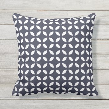 Navy Blue Geometric Outdoor Pillows by Richard__Stone at Zazzle