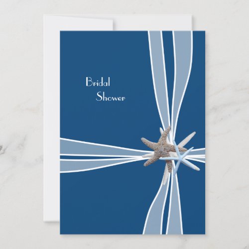 Navy Blue Gift Box Bridal Shower Invitation