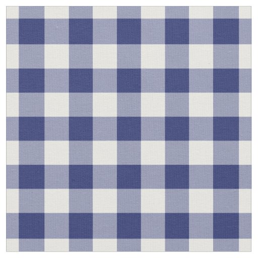 Navy Blue Gingham 1/2" Squares Fabric