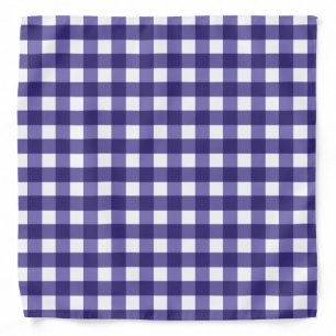 Navy blue gingham bandana