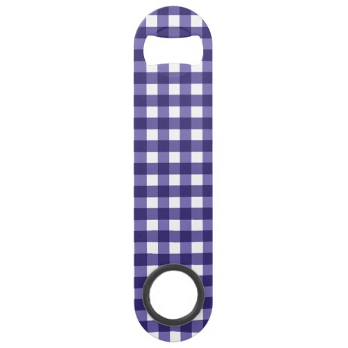 Navy blue gingham bar key