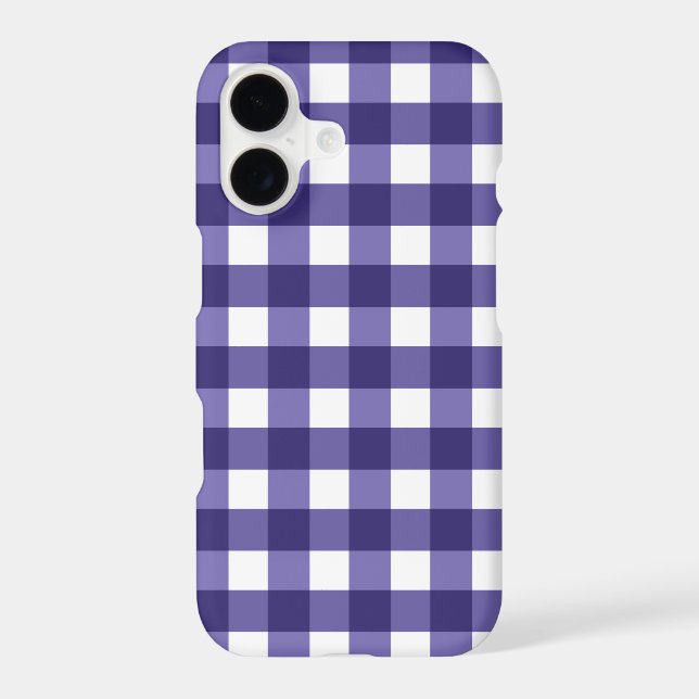 Navy blue gingham Case-Mate iPhone case (Back)