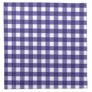 Navy blue gingham cloth napkin