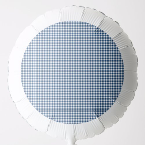 Navy Blue Gingham Pattern Small Check Plaid Balloon