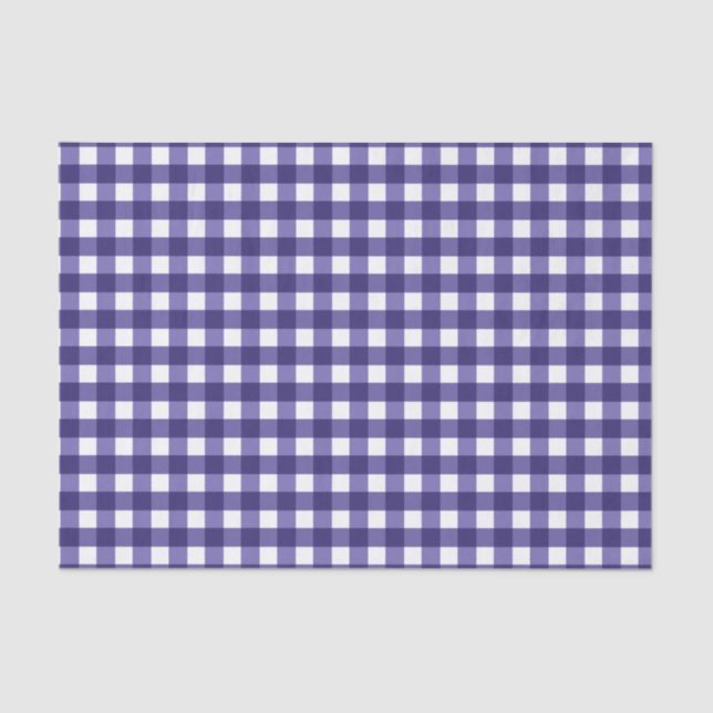 Navy blue gingham tissue paper (Front)