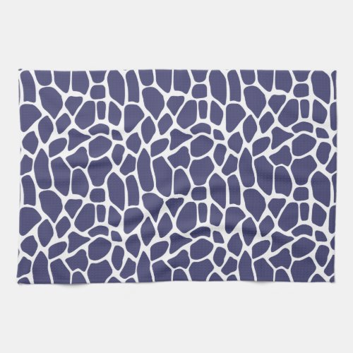 Navy Blue Giraffe Pattern Kitchen Towel