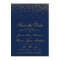 Navy Blue & Glam Gold Confetti Save The Date