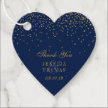 Navy Blue & Glam Gold Confetti Wedding Favor Tags<br><div class="desc">Celebrate in style with these trendy favor tags. Easily add your own custom wording using the "customize this template" section. These favor tags are perfect for weddings,  bridal showers,  baby showers,  etc.</div>