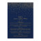 Navy Blue & Glam Gold Confetti Wedding Menu