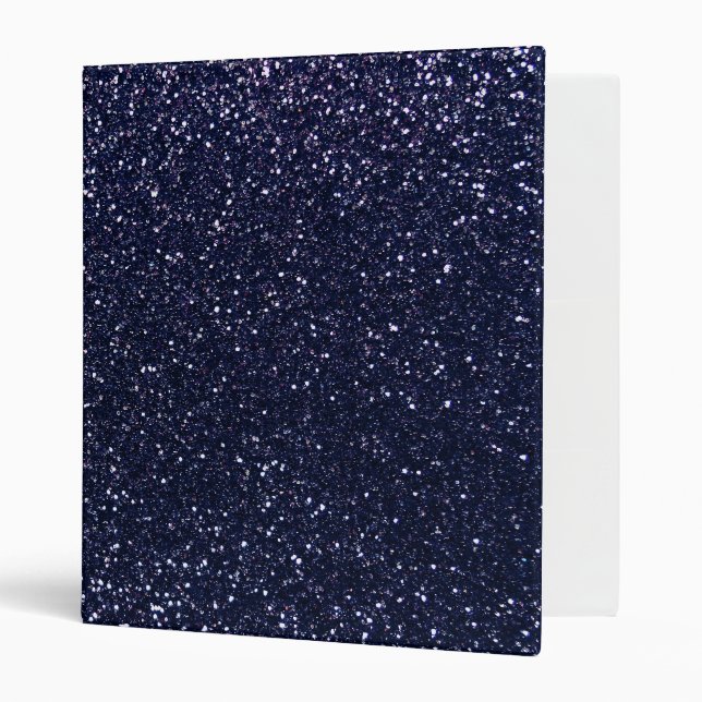 Navy blue glitter 3 ring binder (Front/Inside)