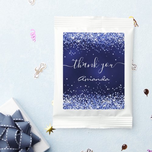 Navy blue glitter name thank you margarita drink mix