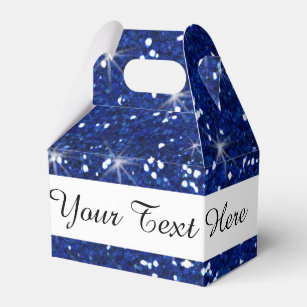 navy blue glitter favor boxes zazzle