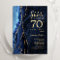 Navy Blue Gold Agate Surprise 70th Birthday