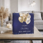Navy blue gold balloons birthday album 3 ring binder<br><div class="desc">Create a beautiful and meaningful keepsake with this elegant navy blue uneven colored, and faux gold glitter balloon binder — perfect for celebrating a special 80th birthday. Designed with a rich navy background, sparkling gold accents, and festive balloon details, this binder adds a touch of sophistication to any celebration. Ideal...</div>