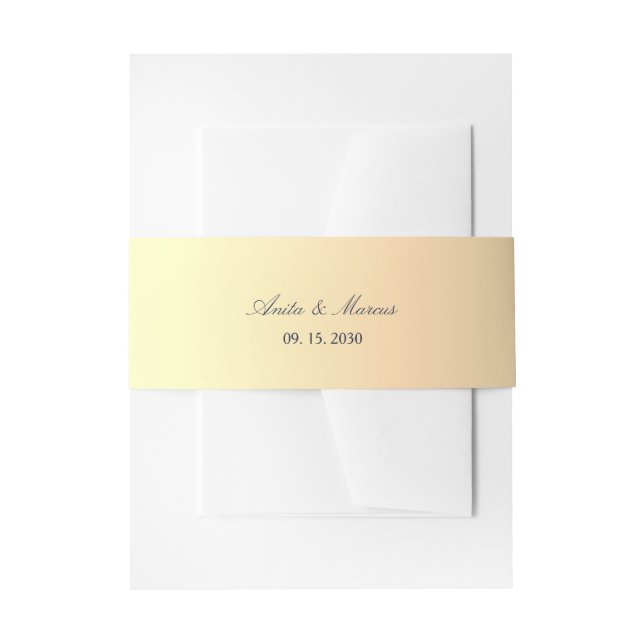 Navy Blue Gold Baroque Wedding Invitation Belly Band (Front Example)