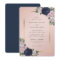 Navy Blue Gold Blush Pink Floral Wedding