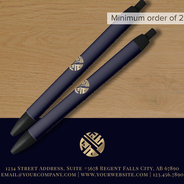 Navy Blue Gold Business Office Pen (Creator Uploaded)