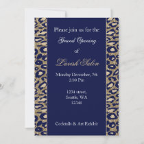 Navy Blue Gold Chic Corporate party Invitation