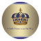 Navy Blue Gold Crown Prince Baby Shower Sticker