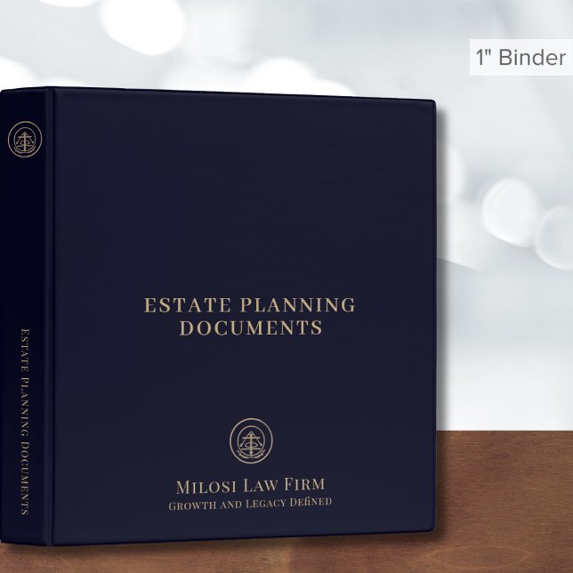 Navy Blue Gold Estate Planning Binder (Creator Uploaded)