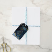 Navy Blue Gold Foil Agate Bridal Display Shower Gift Tags (With Twine)