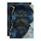 Navy Blue & Gold Foil Agate Wedding Invitations