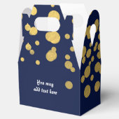 Navy Blue & Gold Foil Confetti Party Favor Boxes (Opened)