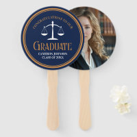 Navy Blue Gold Law School Graduation Party