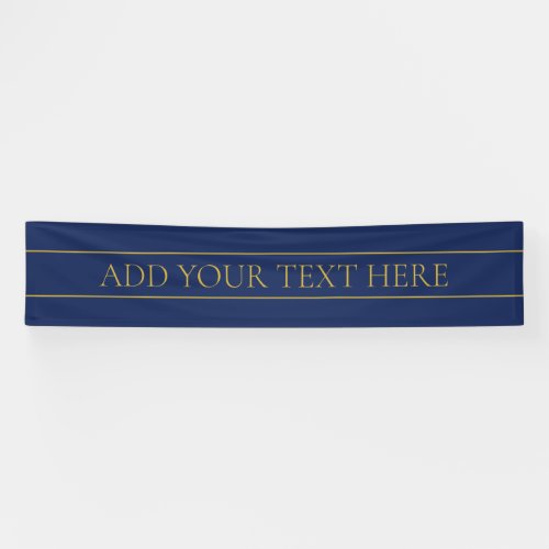 Navy Blue  Gold Name Surname or Business  Banner