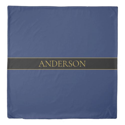 Navy Blue & Gold Name Surname or Business 