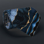 Navy Blue Gold Neck Tie<br><div class="desc">Neck Tie with Agate Navy Blue Gold Gemstone Marble Geode Glitter Sparkle Birthday - Anniversary or Wedding Gift / Suppliest - Personalized - Add Your Letter / or Name - Text / more - Make Your Special Ties / Gift - Resize and move or remove and add text / elements...</div>