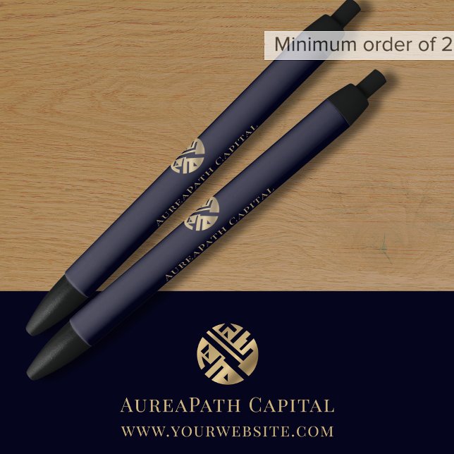 Navy Blue Gold Promotional Business Pen (Creator Uploaded)