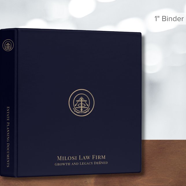 Navy Blue Gold Seal Estate Planning Binder (Creator Uploaded)